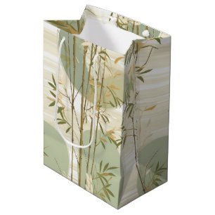 Zen Bamboo Forest Botanical Pattern (3) Medium Gift Bag