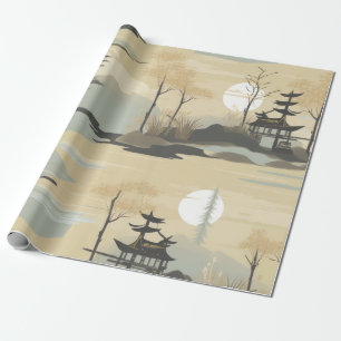 Zen Bamboo Forest Botanical Pattern (4) Wrapping Paper