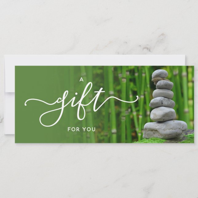 Zen Bamboo Gift Certificate (Front)