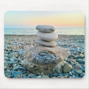 Zen Beach Stones Mouse Mat