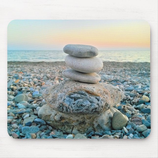 Zen Beach Stones Mouse Mat (Front)