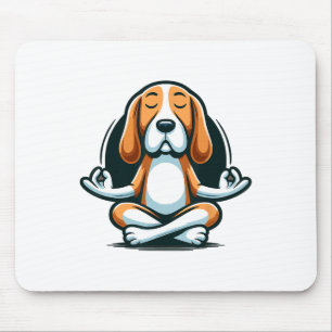 Zen Beagle Lance Canine Calmness Apparel Mouse Mat