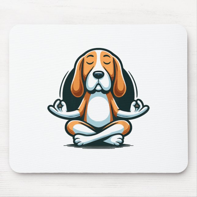 Zen Beagle Lance Canine Calmness Apparel  Mouse Mat (Front)