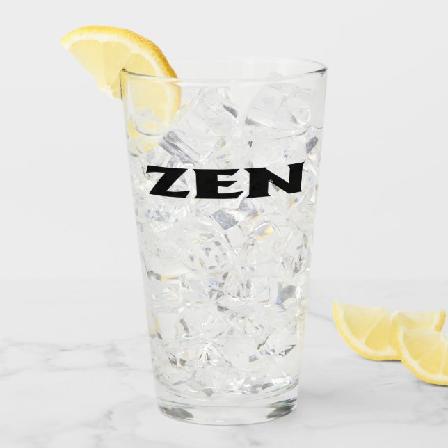 Zen black glass tumbler (Front Ice)