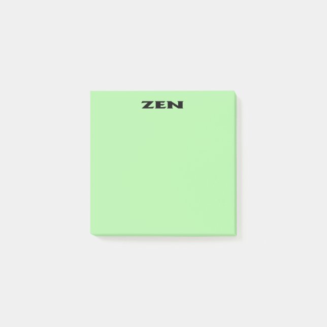 Zen black green note pads (Front)