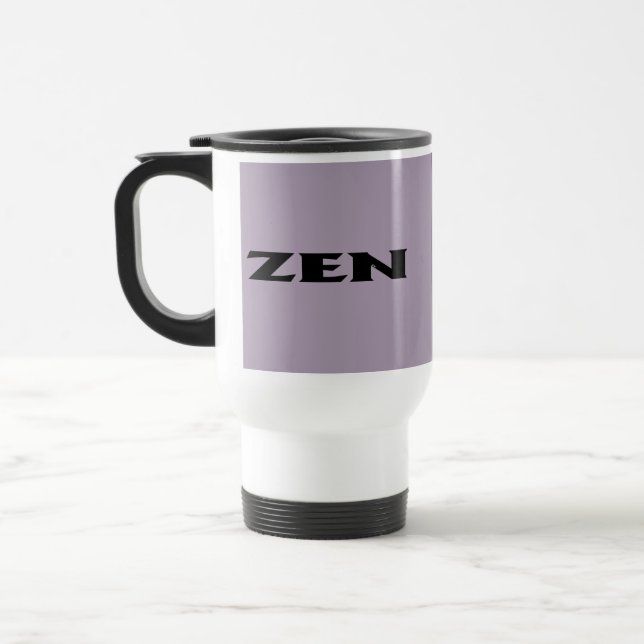 Zen black grey travel mug (Left)