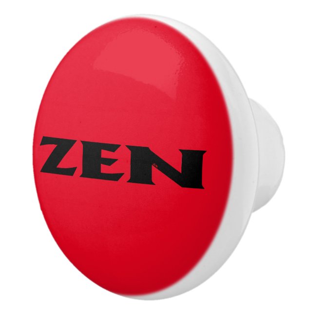 Zen black red ceramic knob (Right)