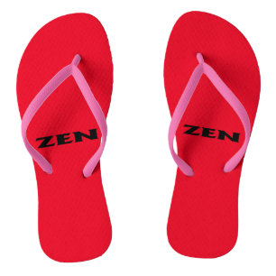 Zen black red flip flops