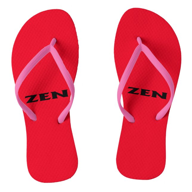 Zen black red flip flops (Footbed)