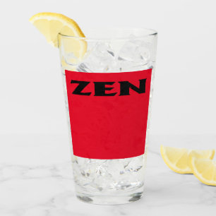Zen black red glass tumbler