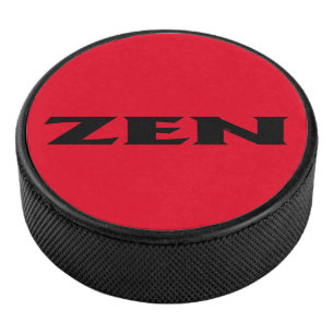Zen black red hockey puck