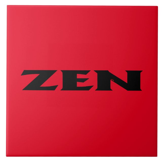 Zen black red large tile (Front)
