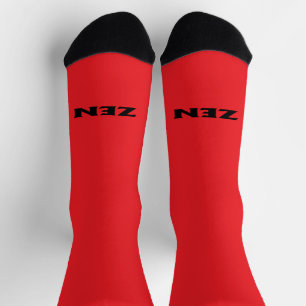 Zen black red outward premium socks