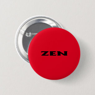 Zen black red standard round button