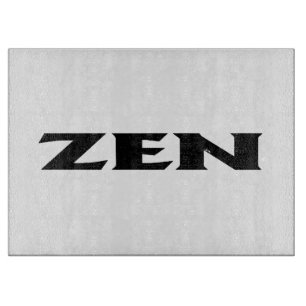 Zen black white glass cutting board