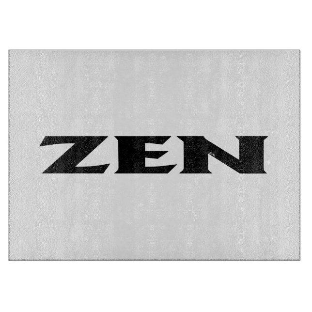Zen black white glass cutting board (Front)