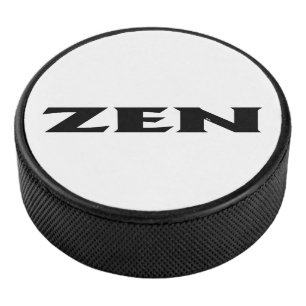 Zen black white hockey puck