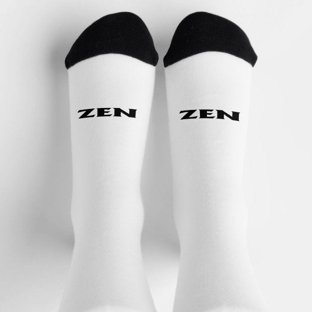 Zen black white inward premium socks (Top)