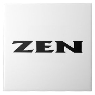 Zen black white large tile