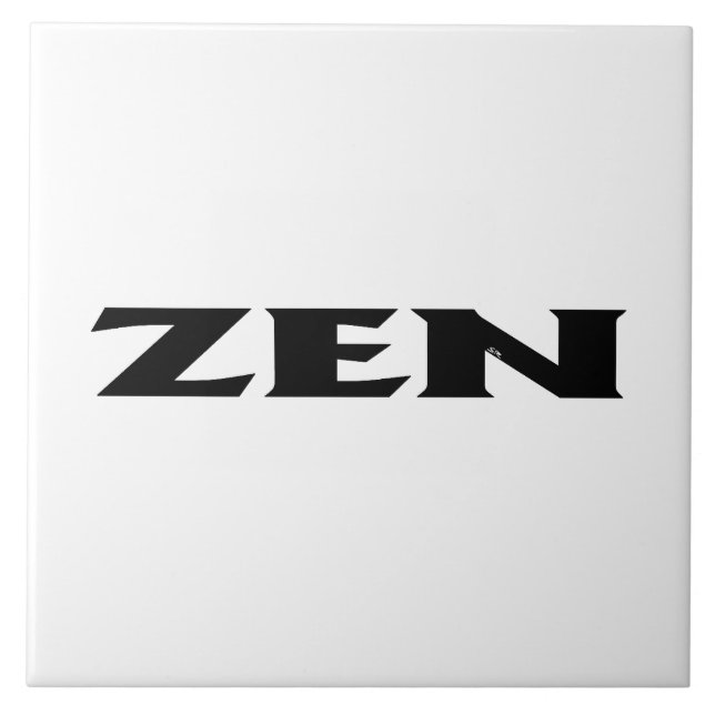 Zen black white large tile (Front)