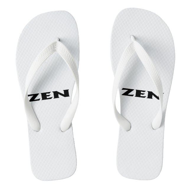 Zen black white wide flip flops (Footbed)