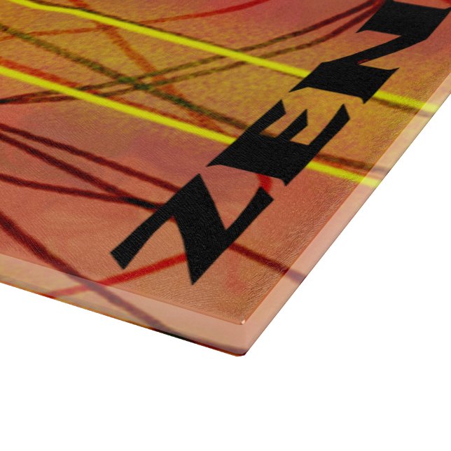 Zen black wire glass cutting board (Corner)