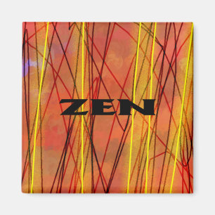 Zen black wire square magnet