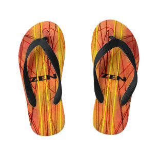 Zen black wire toddler flip flops