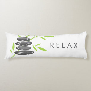 Zen body pillow with bamboo and massage stones