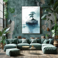 Zen Bonsai and Gentle Stream Poster