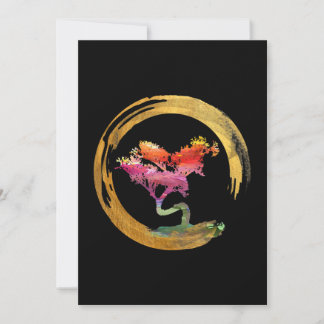 Zen Bonsai Tree Japanese Circle Enso Asian Art
