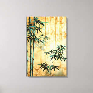 Zen Botanical Nature Bamboo Forest Canvas Print