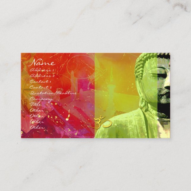 Zen Buddha Business card, urbanised Business Card (Front)