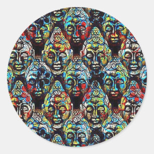 Zen Buddha Classic Round Sticker