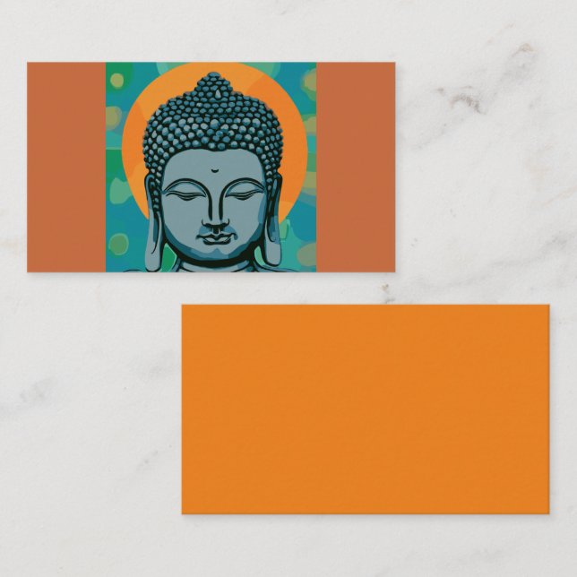 Zen Buddha Head  Business Card (Front/Back)