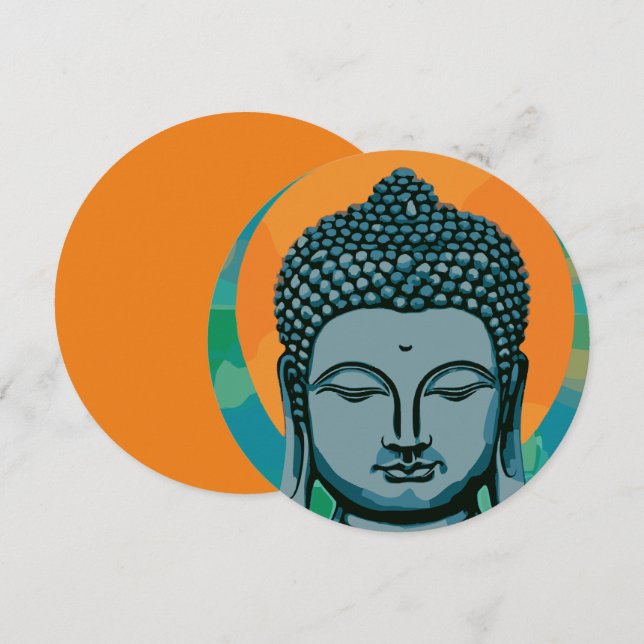 Zen Buddha Head  Invitation (Front/Back)