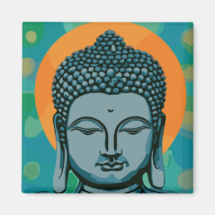 Zen Buddha Head  Magnet