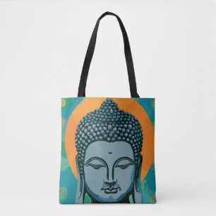 Zen Buddha Head Tote Bag