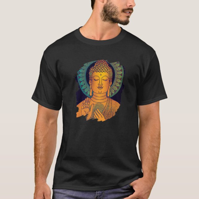 Zen Buddha Mandala Spiritual Asian Style Meditatio T-Shirt (Front)