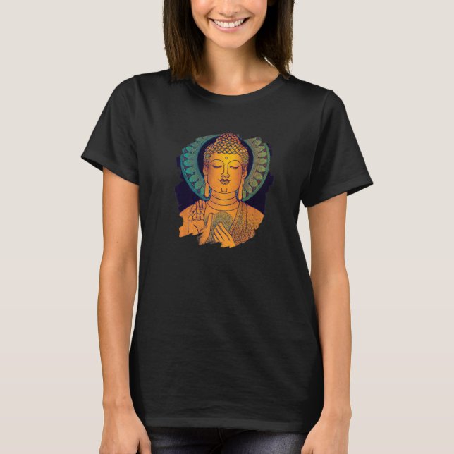 Zen Buddha Mandala Spiritual Asian Style Meditatio T-Shirt (Front)