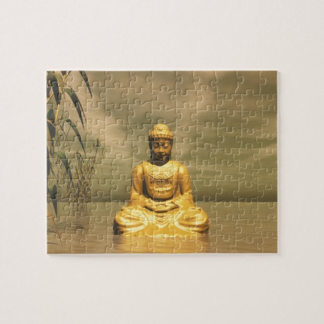 Zen buddha meditating jigsaw puzzle (Horizontal)