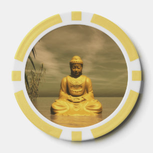 Zen buddha meditating poker chips
