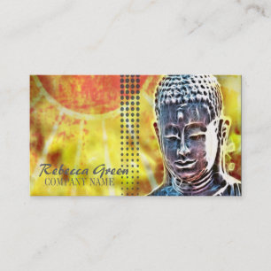 Zen buddha meditation Yoga Massage Therapist Business Card