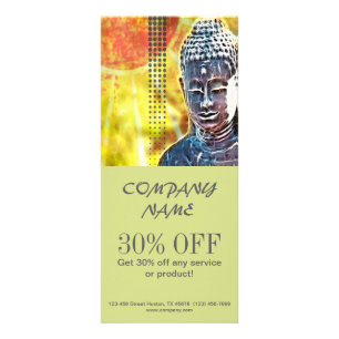Zen buddha meditation Yoga Massage Therapist Rack Card