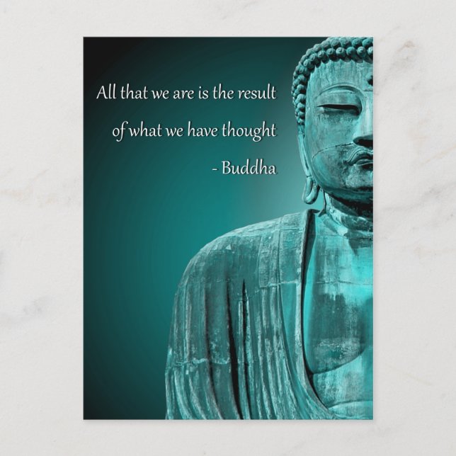 Zen Buddha Quote Inspirational Spiritual Postcard (Front)