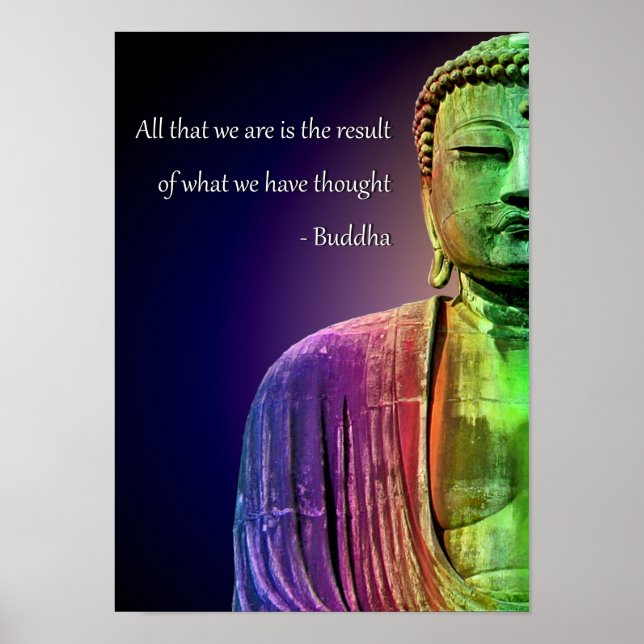 Zen Buddha Quote Inspirational Spiritual Poster (Front)