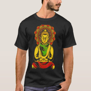 Zen Buddhism Meditation Buddhist Colourful Mandala T-Shirt