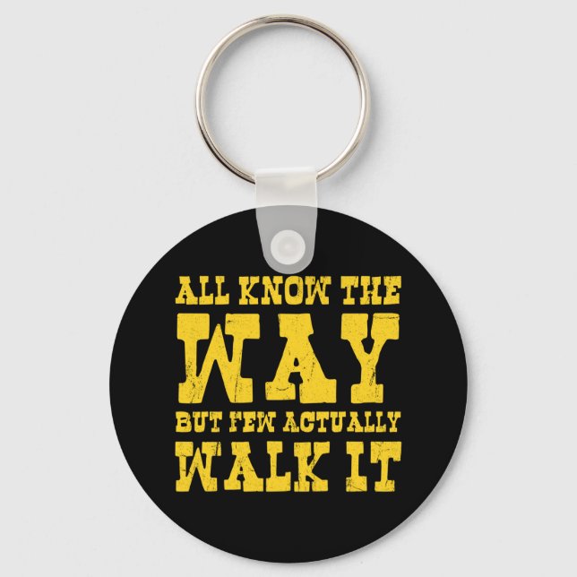 Zen Buddhism Spaghetti Western Style Keychain (Front)