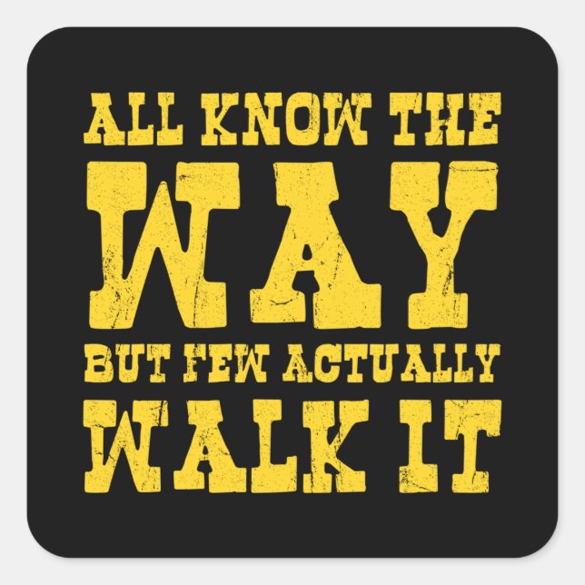 Zen Buddhism Spaghetti Western Style Square Sticke Square Sticker (Front)