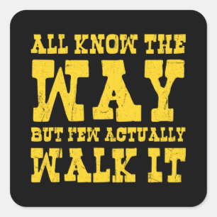 Zen Buddhism Spaghetti Western Style Square Sticke Sticker